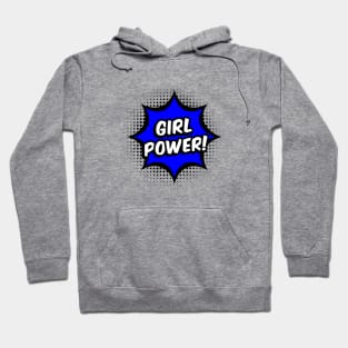 Girl Power! - Blue comic style - L Hoodie